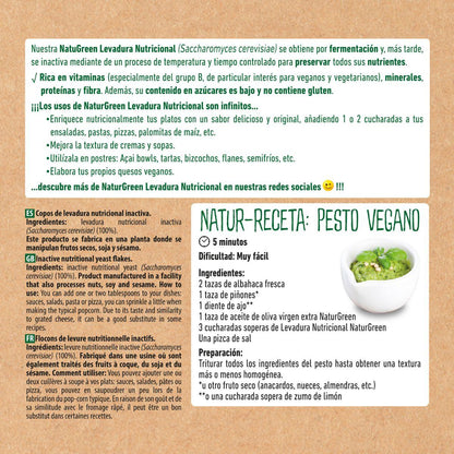 Levadura nutricional Convencional en copos NaturGreen  150 g
