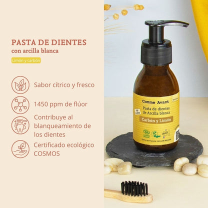 Pasta de dientes con carbón vegetal y limón Comme Avant 105 g