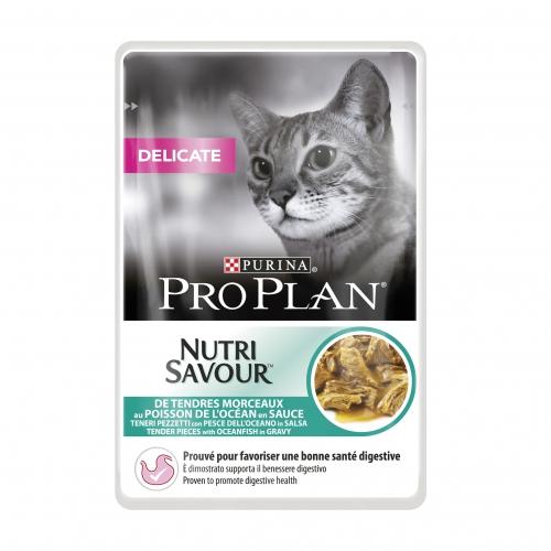 Pack 10 PRO PLAN Gato Delicate Pescado del Océano 85g