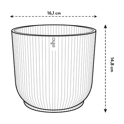 Maceta Blanco Lino Vibes Fold Round Elho 16cm 100% reciclado