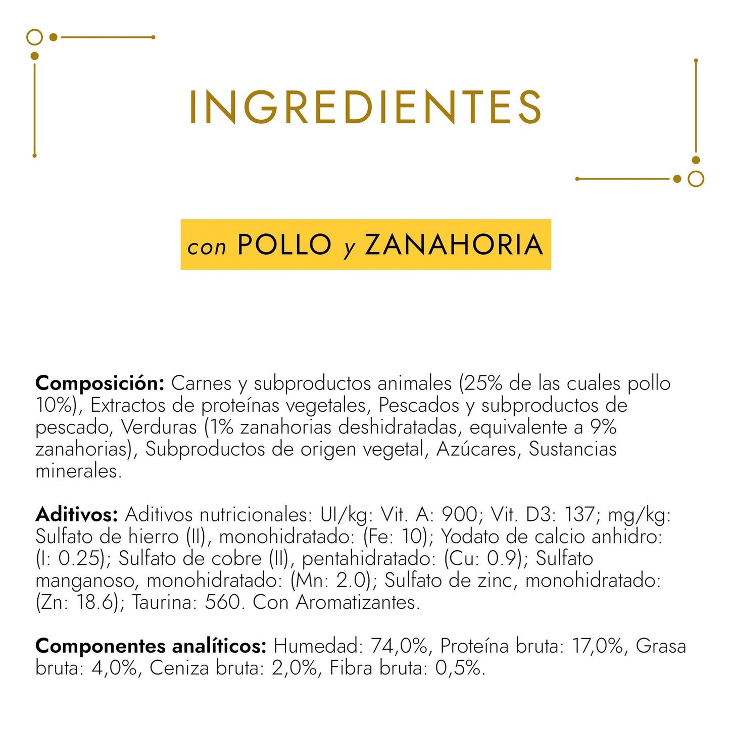 GOURMET GOLD Tartaleta Pollo y Zanahoria Comida húmeda 85g