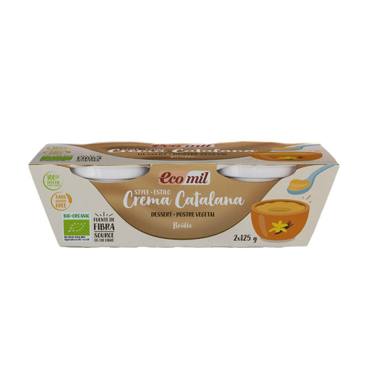 Postre Estilo Crema Catalana Bio Ecomil 2 uds de 125 g