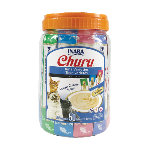 Churu Variedades de atún Snack cremoso para gatos 50x14 g