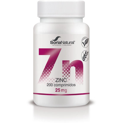 Zinc de Liberación Sostenida Soria Natural 200 comprimidos