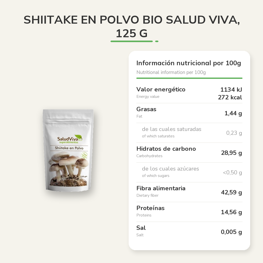 Información nutricional