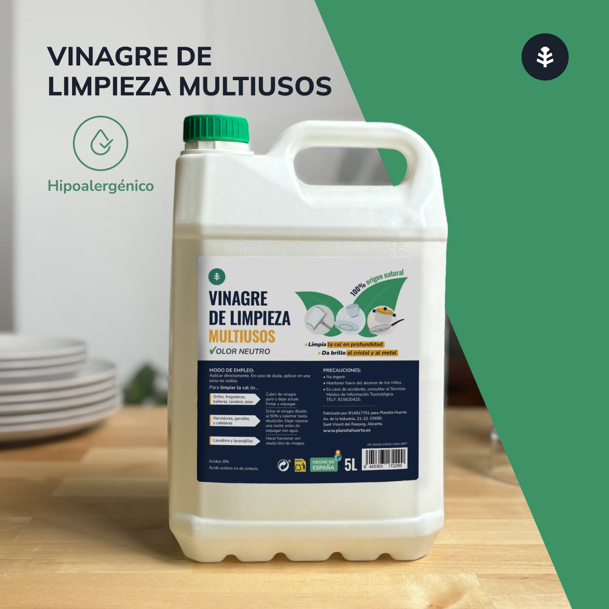 Vinagre Blanco de Limpieza Planeta Huerto 1L