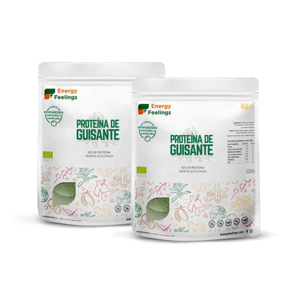 Pack 2x Proteína de Guisante ECO, Energy Feelings, 1 Kg