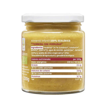 Tarrito BIO ternera y verduras +6 meses Smileat 230g