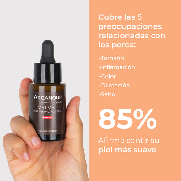 Velvet-Sérum minimizador de poros Arganour 30 ml