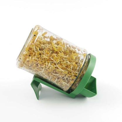 Tarro de germinar con soporte verde GermLine