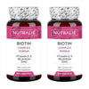 Pack 2x Nutralie Biotina complex 10000 mcg pelo, piel, uñas, 120 cápsulas