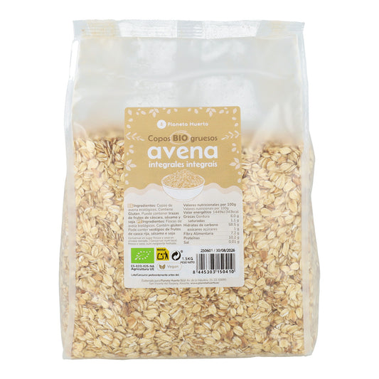 Copos de Avena integrales gruesos ECO Planeta Huerto