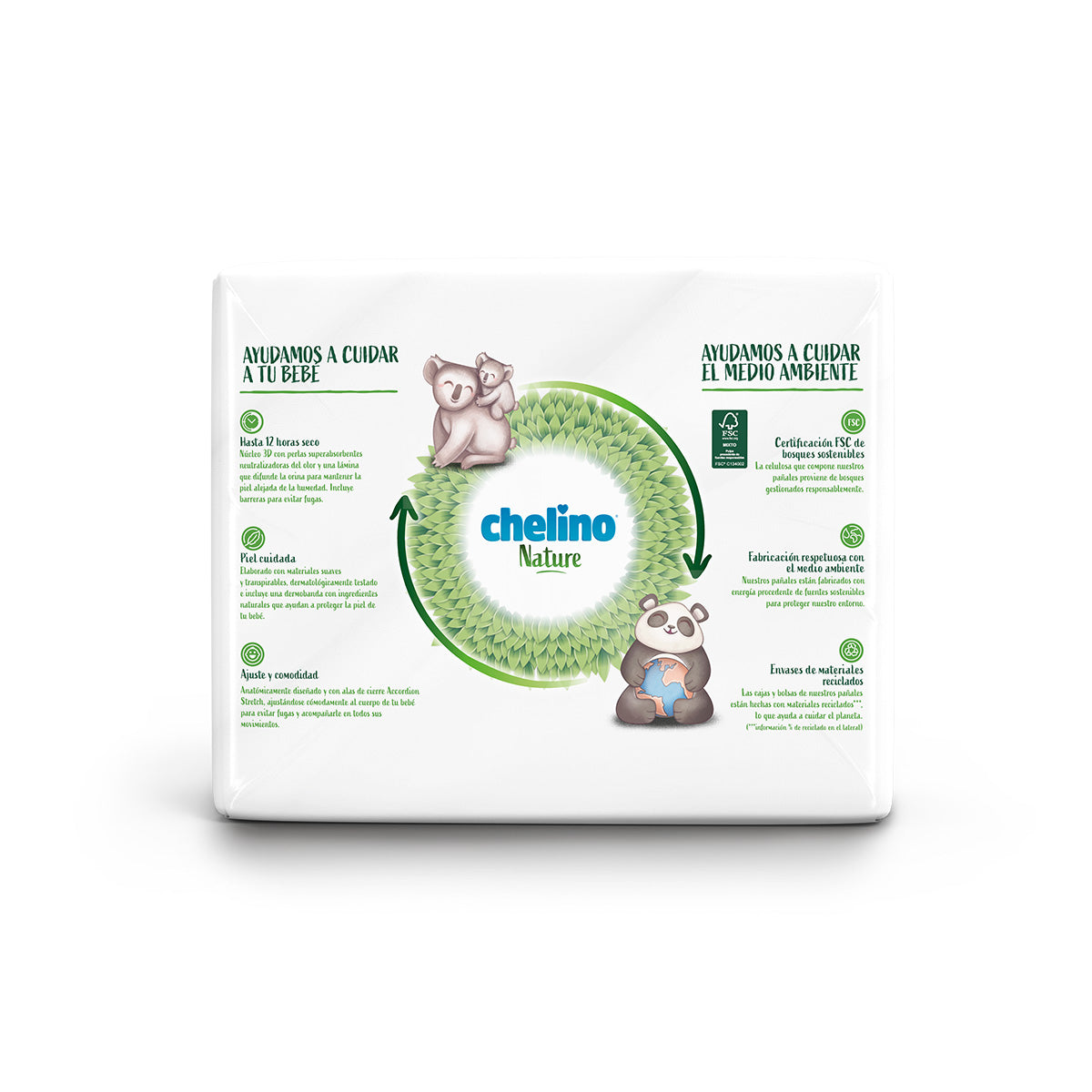 Pack ahorro Pañales T5 13-18 kg Chelino Nature 120 Uds