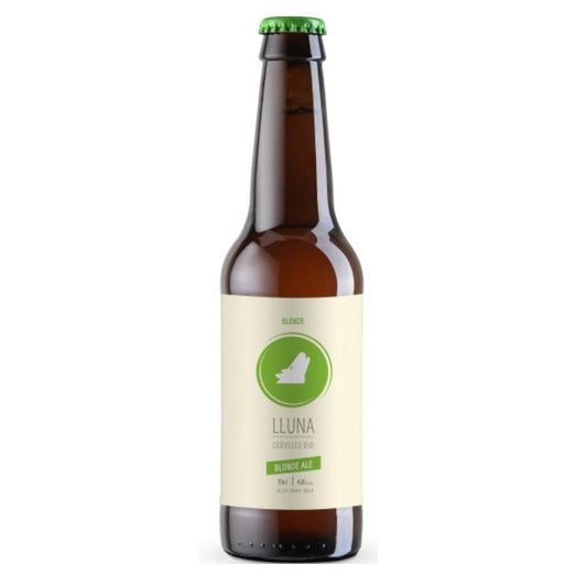 Cerveza ecológica Blonde Ale 4.8% alc  Sin Gluten Cerveses Lluna 33cl