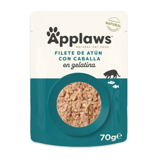 Comida húmeda para gatos Sobre Filete de atún y caballa en gelatina 70g