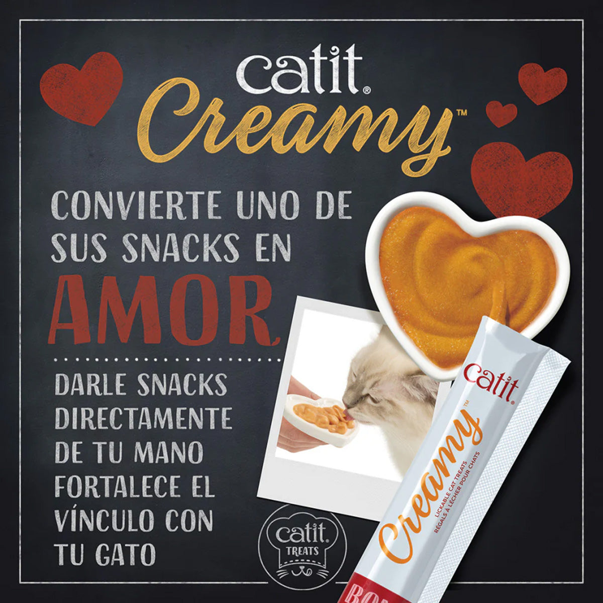 Snack líquido para gatos sabor pollo Creamy 4 x 10 g Catit