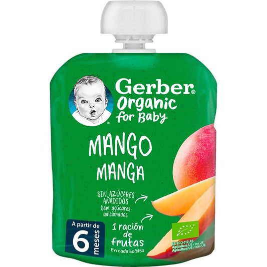 Bolsita puré de fruta ecológica para bebés sabor Mango Gerber 90 g