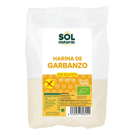 Harina de Garbanzo Sin Gluten Bio Sol Natural 500 g