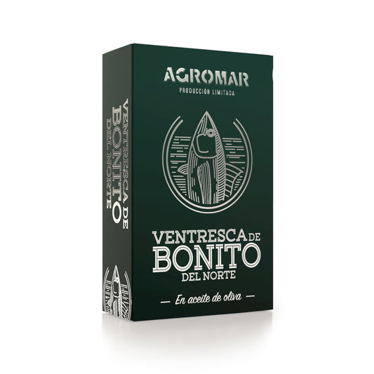 Ventresca De Bonito Del Norte De Temporada en Aceite De Oliva en Lata AGROMAR 81 g