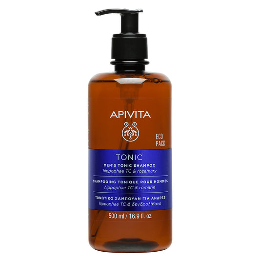 Champú tonificante hombre para la caída del cabello - ECOPACK APIVITA, 500 ml