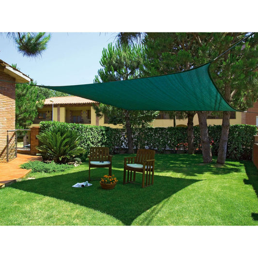 Vela de sombreo Sunnet Kit cuadrado 3,6 x 3,6 m verde Nortene