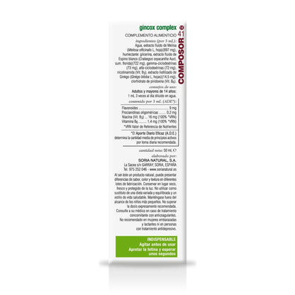 Composor 41 Gincox Soria Natural, 50 ml