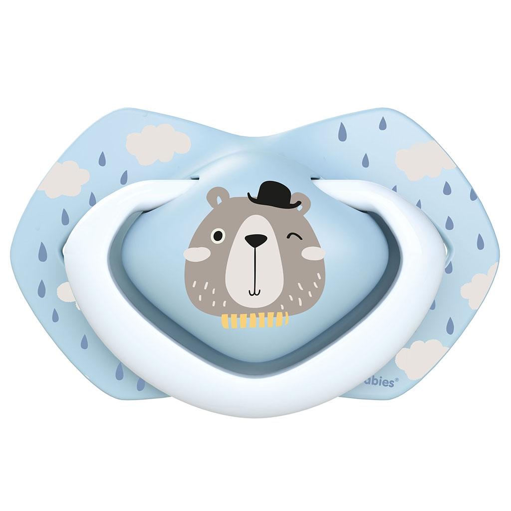 Pack chupetes silicona Bonjour Paris azul Canpol Babies (2 ud.)