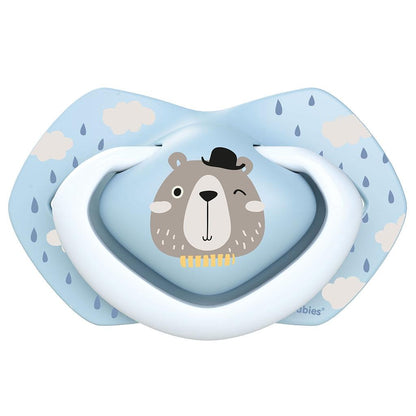 Pack chupetes silicona Bonjour Paris azul Canpol Babies (2 ud.)