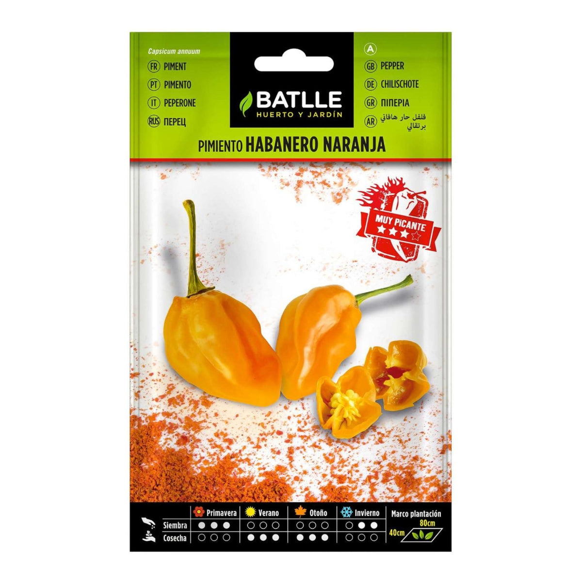Semillas de  Pimiento Habanero naranja