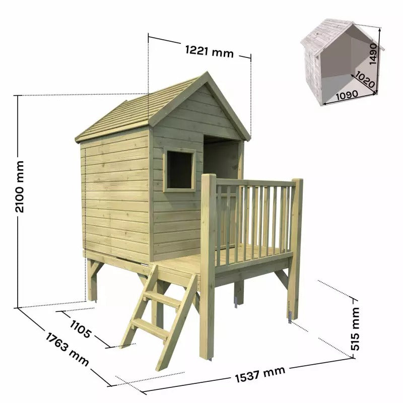 Casita infantil de madera elevada Winny Soulet