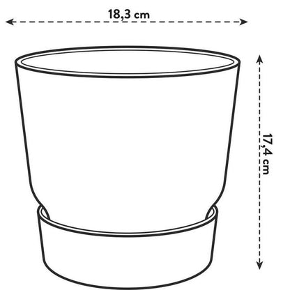 Macetero con plato integrado Greenville Elho Blanco 25 cm