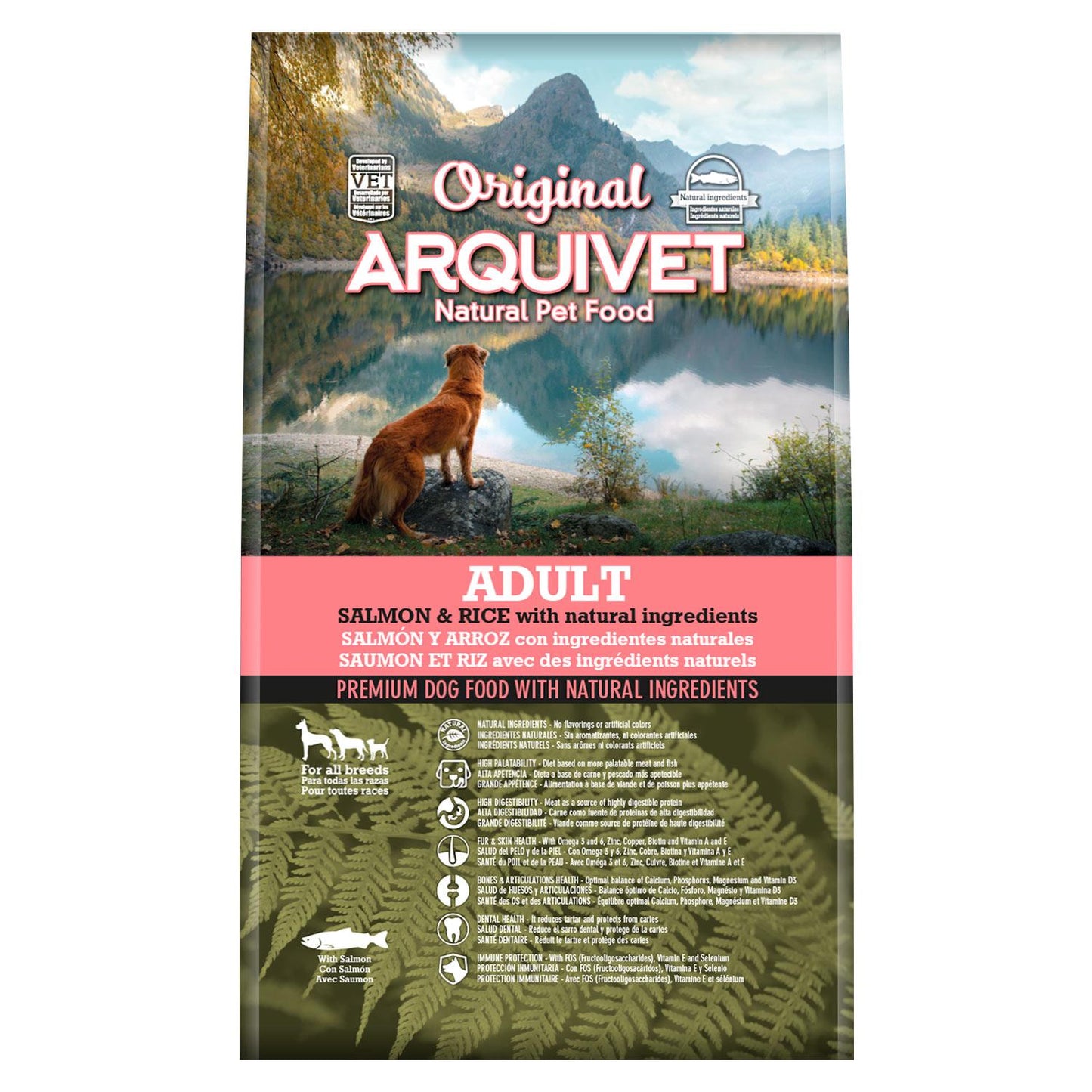 Pienso para perros  Original Salmón y arroz Arquivet 12 Kg