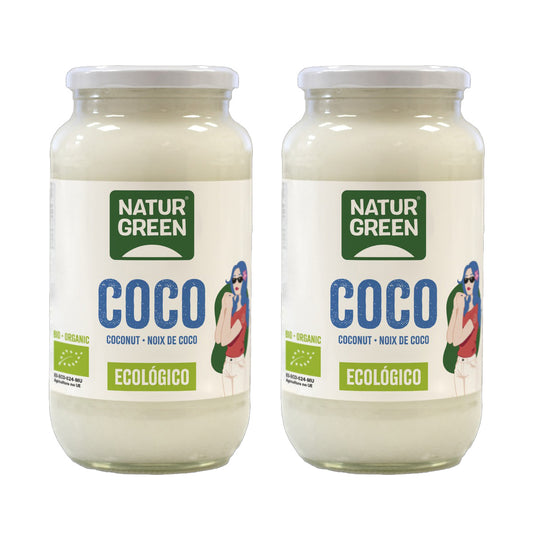 Pack 2 x Grasa de coco Crudo Bio NaturGreen 800 g