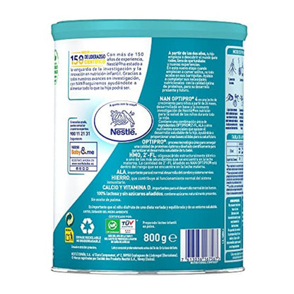 Nan Optipro 4 Leche de crecimiento a partir de 2 años Nestlé 800 g