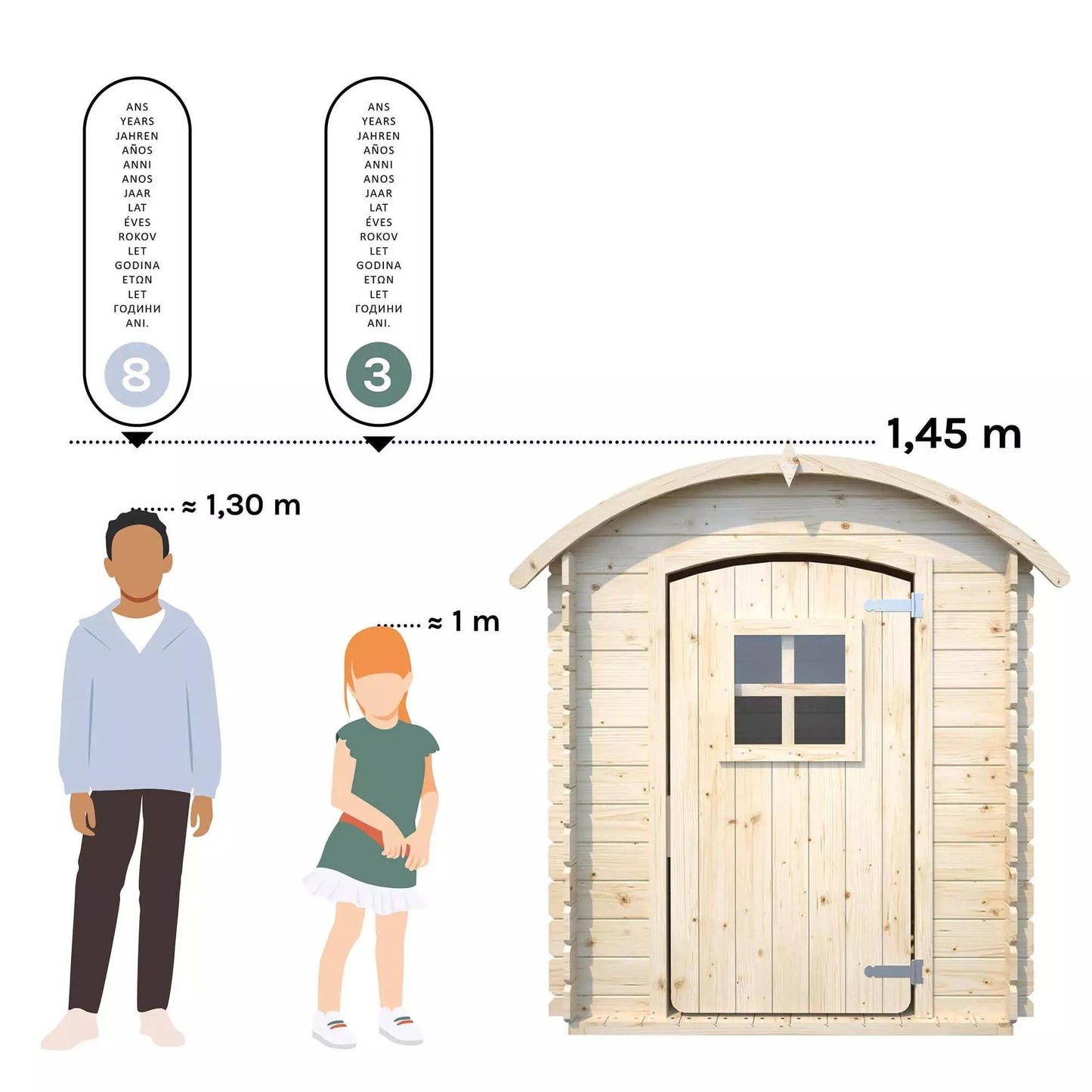 Casita infantil de madera Patty