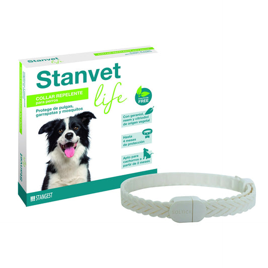 Stangest Stanvet Life Perros Collar Repelente para perros contra Garrapatas, Pulgas y Mosquitos 60 cm