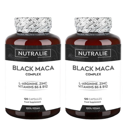 Pack 2x Nutralie Maca negra andina complex + vitaminas B6 + B12, 120 cápsulas