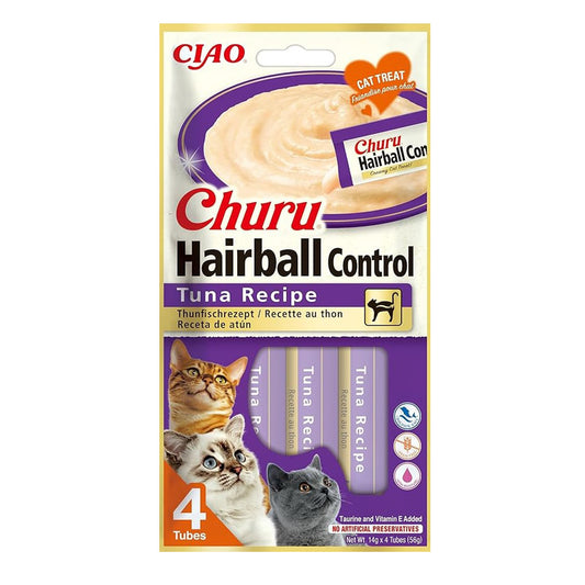 Churu Cat receta de atún Hairball Snack cremoso para gatos 14 g
