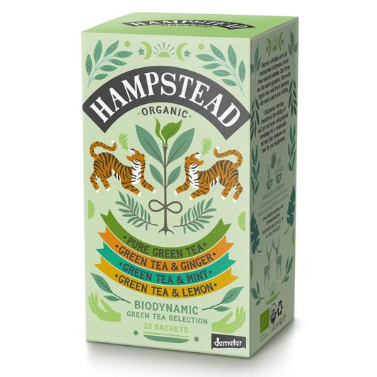 Té verde pack selección de infusiones de hierbas ecológicas Hampstead 20 bolsitas