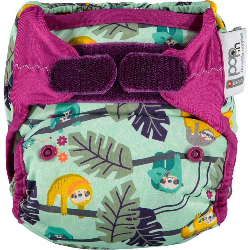 Pañal reutilizable bambú Pop-in velcro Sloth Close Parent