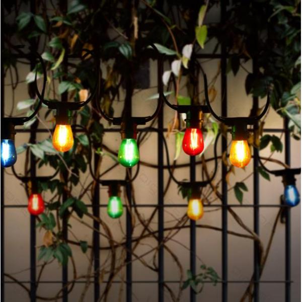 Guirnalda de soporte LED para 10xE27 bombillas 6,5m interior y exterior
