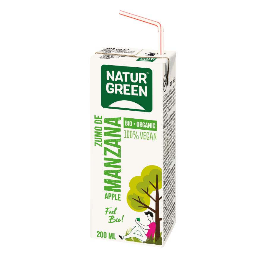 Pack 2 uds Zumo de Manzana Bio Naturgreen 2 uds de 200 ml