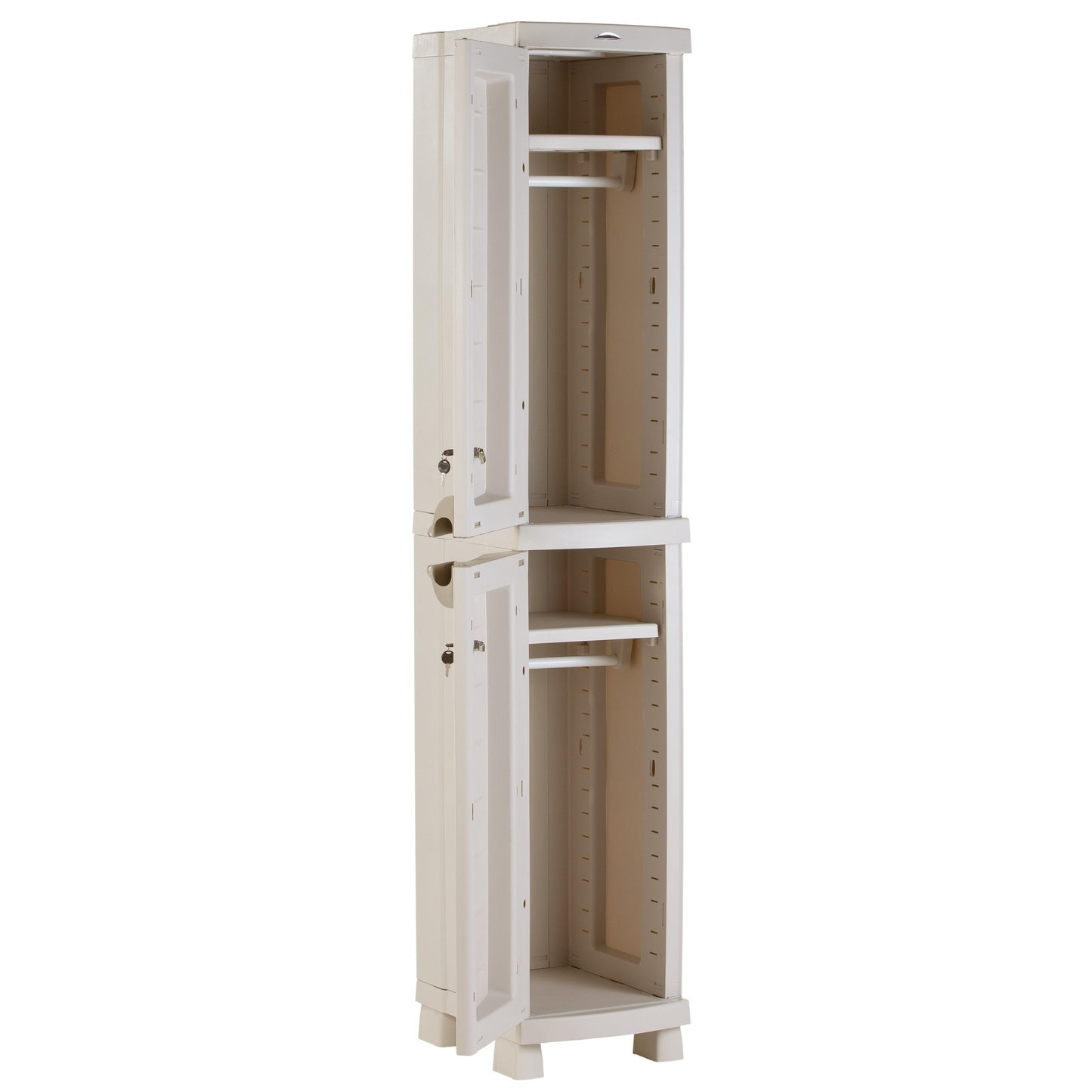 Taquilla Doble 35 cm Space Saver Plastiken Beige