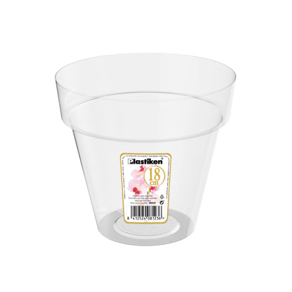 Tiesto para orquídeas transparente Tes ⌀ 22