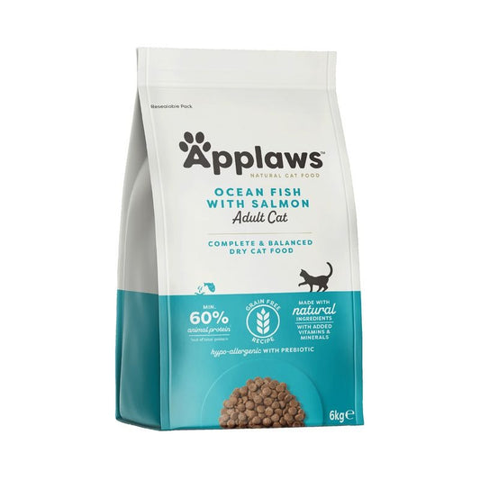 Applaws Cat Dry Adulto Pescado y Salmón 6 kg Pienso natural para gatos grain free