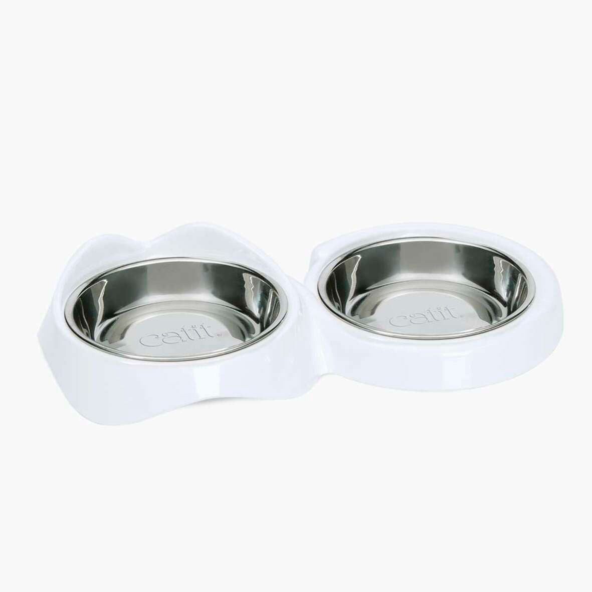 Comedero Doble para Gatos Blanco Catit PIXI