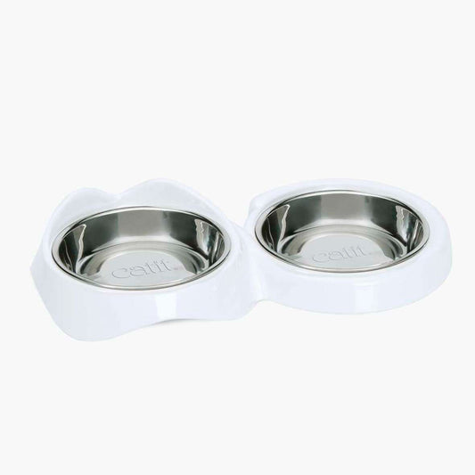 Comedero Doble para Gatos Blanco Catit PIXI