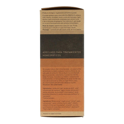 Jarabe biológico para la garganta para niños con miel y tomillo Apivita 150 ml