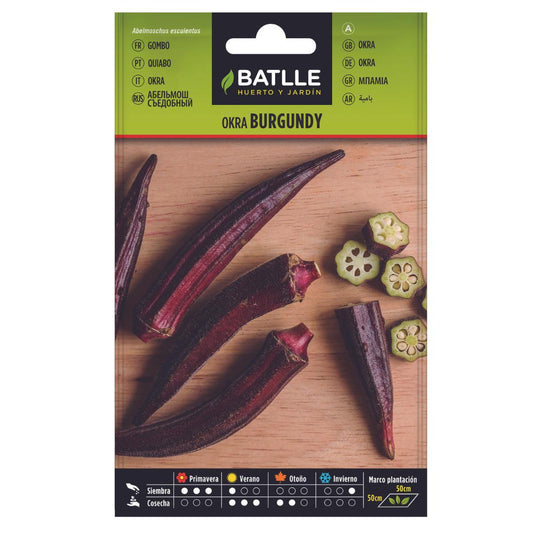 Semillas de Okra Burgundy  Batlle