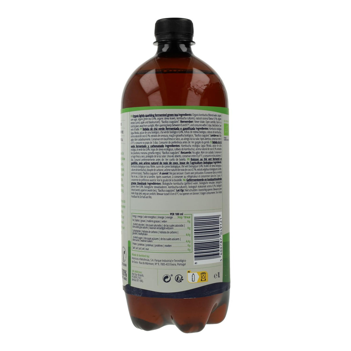 Bebida Kombucha BIO coco Captain Kombucha 1 L